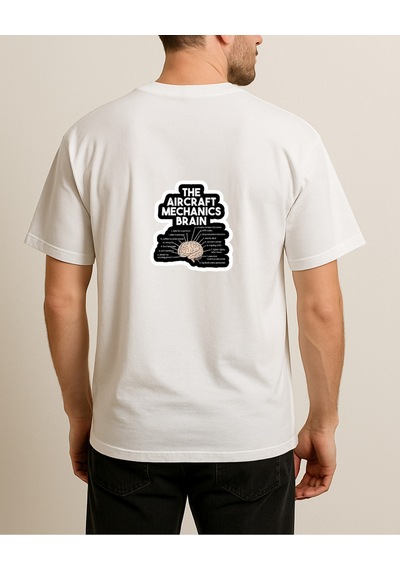 Pilot İn Training Baskılı Tasarımlı T-shirt Beyaz