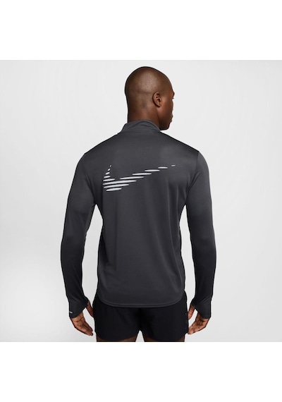 Nike Dri-fıt Pacer Flash 1/2 Fermuarlı Uzun Kollu Reflektörlü Erkek Koşu Üstü Füme - Gri