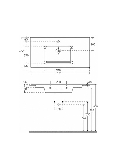 Isvea Sistema T-flat Slim İnce Formlu Lavabo 101 X 46,5 Cm Beyaz Beyaz