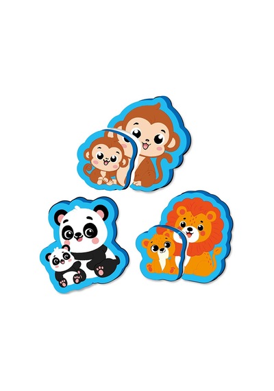 6-16 Ay İlk Pofidik Magnet Puzzle - Orman Hayvanları 3 Adet