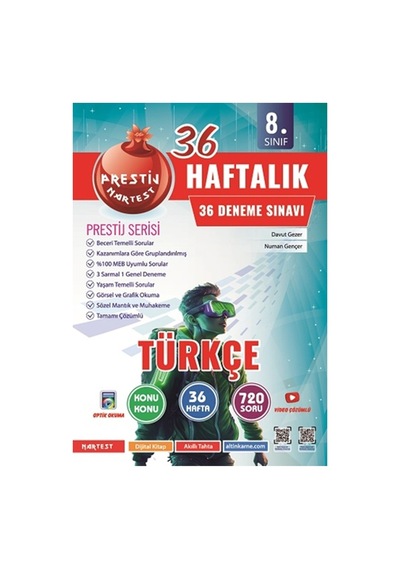 Nartest 8. Sınıf Türkçe Haftalık Denemeler