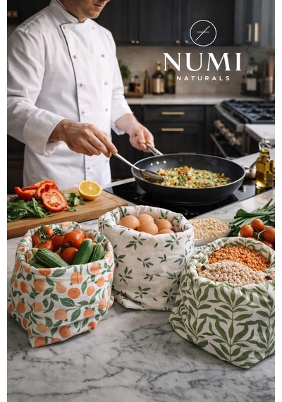 Balmumu Gıda Saklama Bezleri Premium 3 Lü Set 30 30 Cm - Olive & Citrus Serisi Çok  Renkli