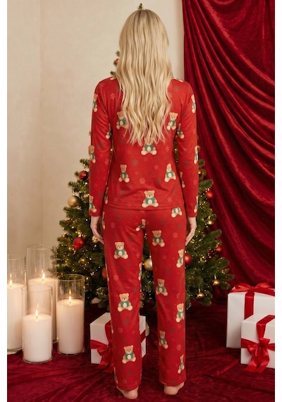 Siyah İnci Yılbaşı Temalı Desenli Termal Kumaşlı Ultra Soft Yumuşak Örme Pijama Takımı 26226901 Kırmızı Siyah İnci Yılbaşı Temalı Desenli Termal Kumaşlı Ultra Soft Yumuşak Örme Pijama Takımı 26226901 Kırmızı