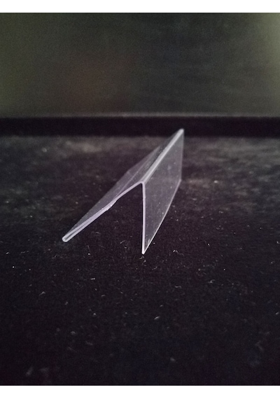 10 Adet Pvc Etiketlik Ürün Önü İsimlik 6x3 Cm Açılı Ürün Tanıtım