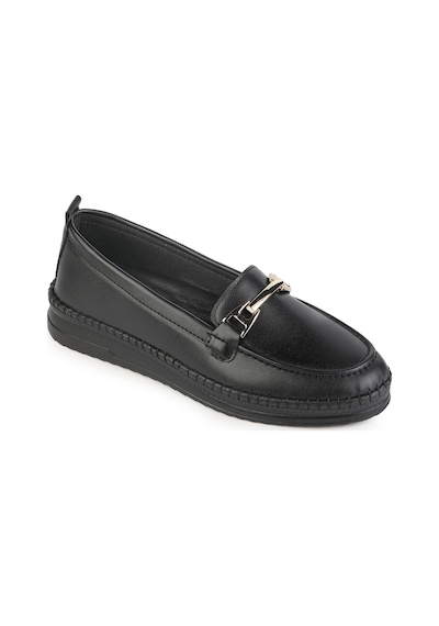 Ern Shoes Kadın Rahat Anatomik İçi Hakiki Deri Tam Ortopedik Ayakkabı Siyah