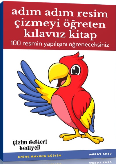 Adım Adım Resim Çizmeyi Öğreten Kılavuz Kitap +Defter