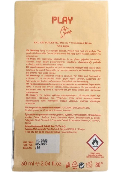 Koton Play Stone 60 ML Erkek Parfüm EDT