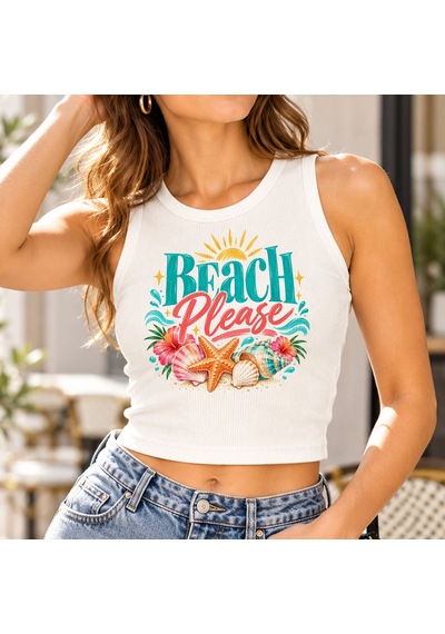 Bk Gift Sıfır Kol Fitilli Crop Bluz - Esnek Likralı Günlük Crop-7 Beyaz