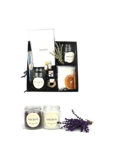 Miebox Make İt Easier Mum Kitleri - Aromaterapi Mum Yapım Seti - Kendin Yap Mum Malzemeleri Aromaterapi Parafin Mum Kiti, Dıy Candle Making Kit 000 Açık Krem