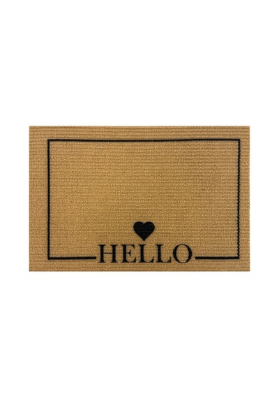 Vena Hello Paspas - Dış Kapı Paspası Kapı Önü Paspası 40x60 Çelik Taban Paspas-2