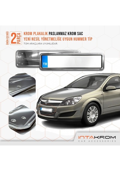 intakrom Opel Astra H Krom Plakalık - Hummer Tip 2 Adet