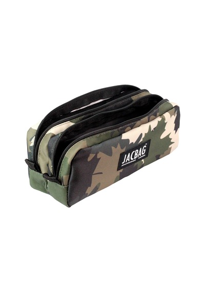 Jacbag Dual Pouch-iki Bölmeli Kalem Kutusu Dual Pouch-haki Camoflora renkli