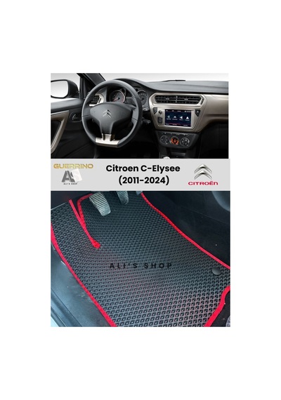 Citroen-c-elysee Için 2011-2024 Arası Araca Özel Yeni Nesil Eva Mat Oto Paspas Havuzlu Araba Paspası Siyah