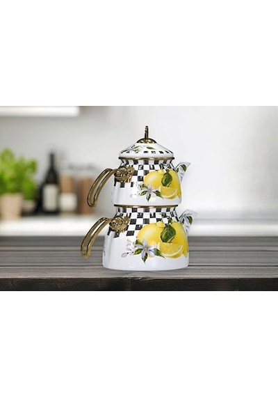 Lemon Gold Model Emaye Çaydanlık 1