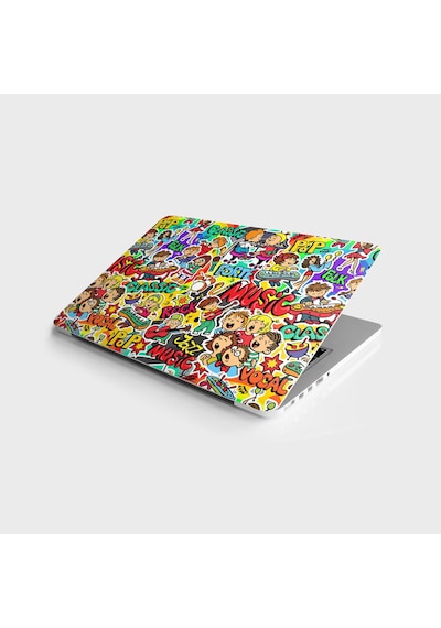 Laptop Sticker Bilgisayar Notebook Pc Kaplama Etiketi Music Bomb