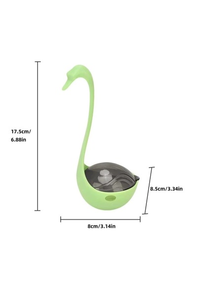 17.5 Cm Yeşil 1 Adet Kullanıma Uygun Kuğu Şeklinde Lazerli Kedi Oyuncağı