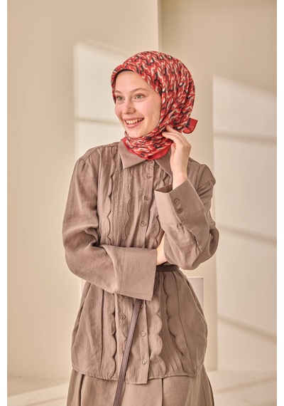 Silk Home Aura Eşarp 140006-04 Bordo, Siyah, Beyaz, Vizon