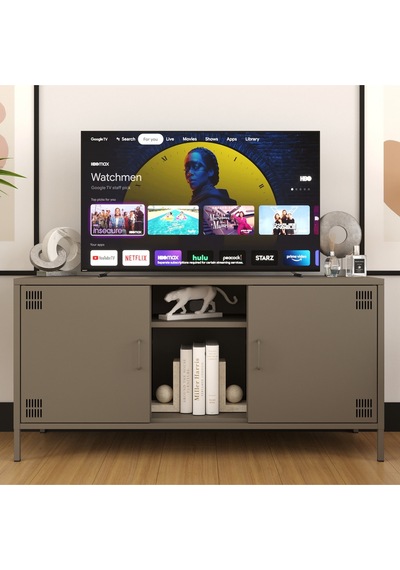 Pera Tv Ünitesi, Tv Dolabı,2 Kapaklı, Açık Raflı 130,50 X 40 X 64,50 Cm Ral 7039 Acıbadem Antrasit Pera Tv Ünitesi, Tv Dolabı,2 Kapaklı, Açık Raflı 130,50 X 40 X 64,50 Cm Ral 7039 Acıbadem Antrasit