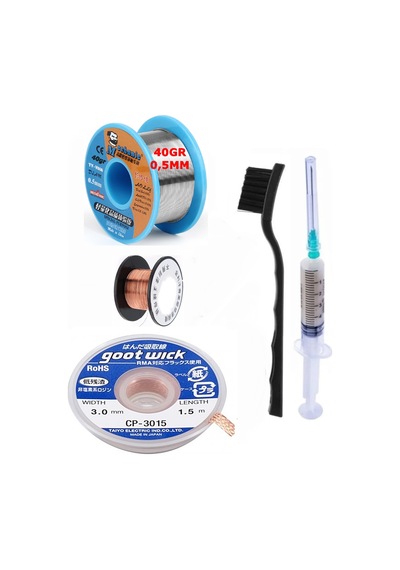 Mechanic Lehim Teli 05mm Toplama Ve Emme Teli 3,0mm 5in1 Set
