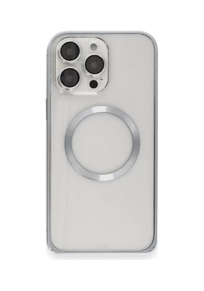 Apple iPhone Uyumlu 15 Pro Max Kılıf Metal Bumper Magneticsafe Kapak - Gri Bzsxx00 1