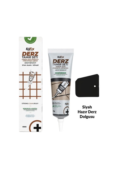 Hazır Derz Dolgu Tüpü Siyah 400 Gr Hızlı Kuruyan Derz Tamir Ve Yenileme Tüpü