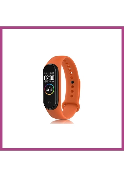 Gees Global Mi Band 4 Uyumlu Klasik Kordon - Turuncu Gbzs
