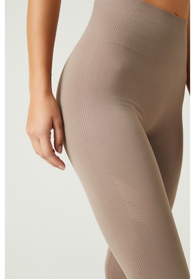 Los Ojos X Melodi Bronz Yüksek Bel Seamless Spor Tayt Adorn Bronz