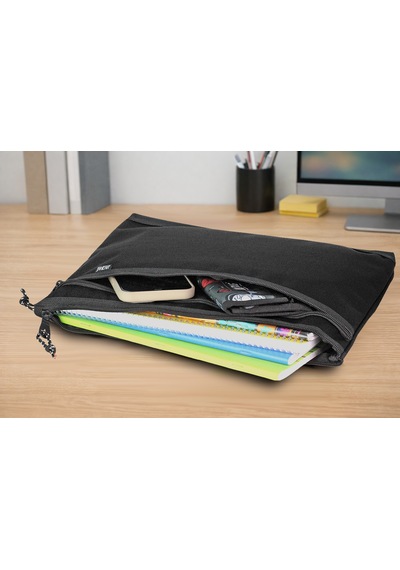 Jacbag Dual Zip Folder -iki Bölmeli Dosya Çanta A4 Dual Zip Folder-siyah Tek Renk