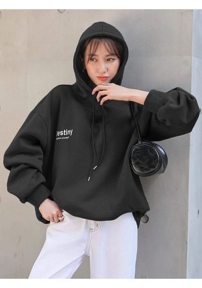 Altamira Unisex Destiny Baskılı Oversize Kapşonlu Sweatshirt 001