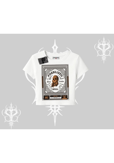 Tarzsokak Babby Tee Tshirt Fossilized Skull Underground Archive Beyaz