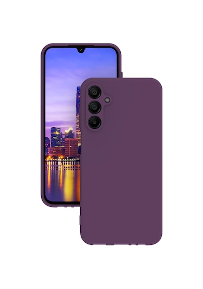 Samsung Uyumlu Galaxy A17 Kılıf Kamera Korumalı Silikon Rubber Arka Kapak Mor