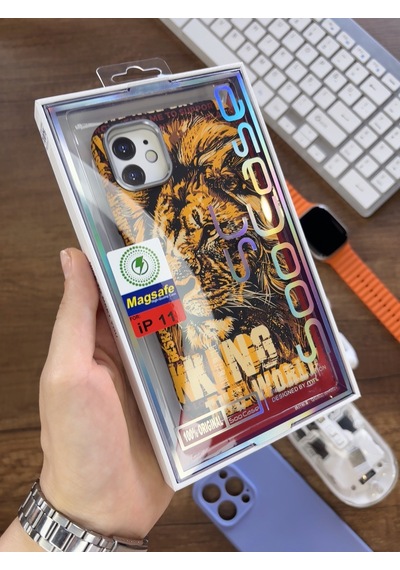 İphone 11 Kılıf Magsafe Uyumlu Hayvan Figürlü Premium Kapak Kılıf Soo-740 Desen5
