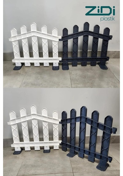 Dekoratif Plastik Alan Oluşturma Ve Bahçe Çiti 1 Adet Çit Y: 50 Cm/g: 55 Cm Sert Zemin Ayaklı Beyaz