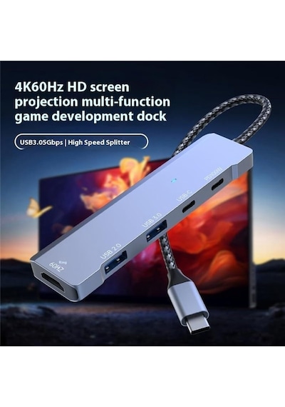 Type-c Çok Fonksiyonlu Genişletici, Hdmı, Usb 3.0, Usb 2.0 Ve Pd 100w Macbook İle Uyumlu Ve Notebook Şarj Desteği, 5gbps Veri Transferi, 4k 60hz Hdmı Çıkışı, Evrensel Uyumluluk Cz-336 Gri Type-c Çok Fonksiyonlu Genişletici, Hdmı, Usb 3.0, Usb 2.0 Ve Pd 100w Macbook İle Uyumlu Ve Notebook Şarj Desteği, 5gbps Veri Transferi, 4k 60hz Hdmı Çıkışı, Evrensel Uyumluluk Cz-336 Gri