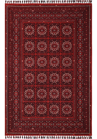 Luxess Buhara 1151 Kırmızı Pamuk Taban Halı Kırmızı - Kırmızı