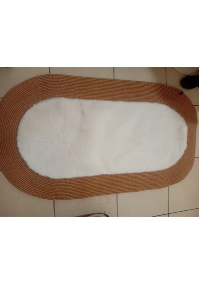 Rabbit Soft Hasır Dekoratif Halı / Oval / Modern / Şık /lüx /dekoratif Bej - Jüt