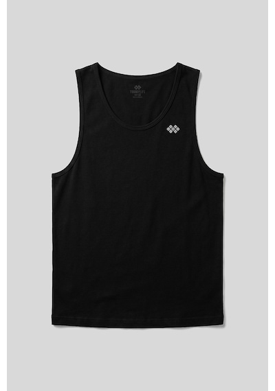 Tommylıfe Siyah Standart Kalıp Basic Spor Performans Kolsuz Erkek Atlet - 88503