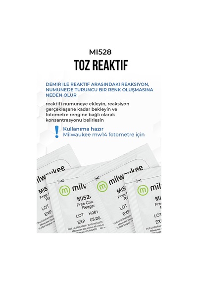 Milwaukee Mı528-25 Demir Reaktif Tozu 6 G Su Test Reaktifi