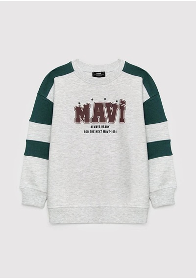 Mavi Oversize Gri Erkek Çocuk Sweatshirt 6s10186-88467