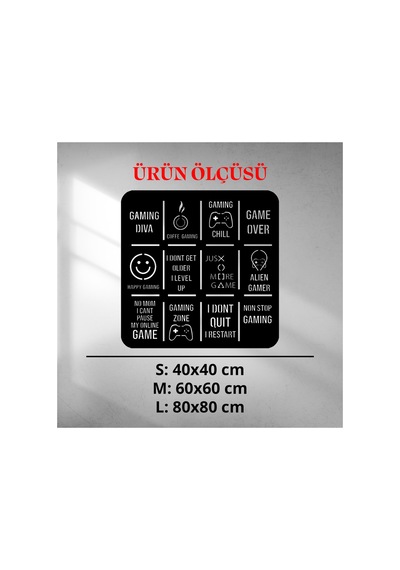 Led Işıklı Gameing Diva Dekoratif Tablo Oyun Odası Duvar Dekorlu Gece Lambası Sarı - 737239472 Sarı