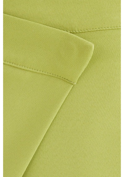 Tudors Kadın Standart Fit Geniş Paça Yeşil Double Pantolon-34966 Yeşil