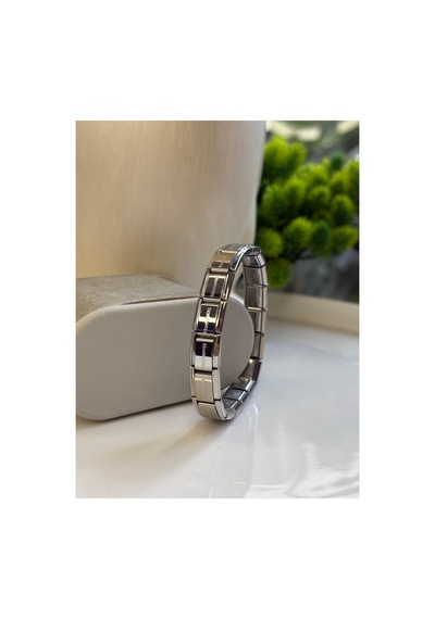 İtalyan Charm Çelik Gümüş Bileklik Gümüş
