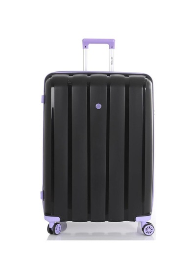 Mçs 3lü Set Kırılmaz Silikon Seyahat Valizi Bavulu V305 Siyah Lila Siyah - Lila
