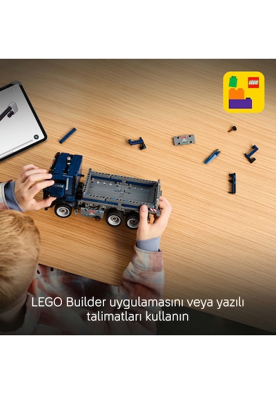 LEGO® Technic Damperli Kamyon 42203 - 9 Yaş ve Üzeri İnşaat Seven Çocuklar için Yaratıcı Oyuncak Yapım Seti (462 Parça)