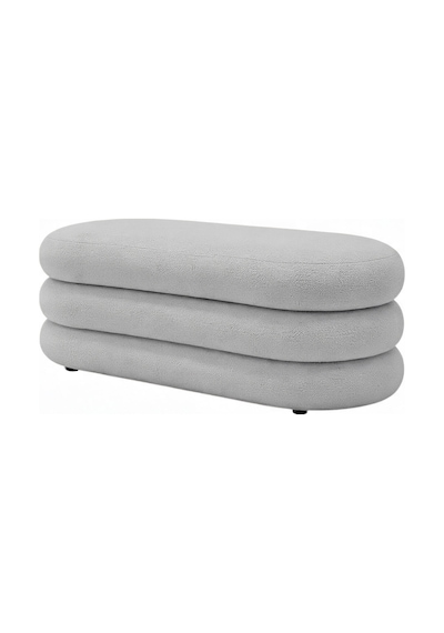 İnarch Dizayn Naturis Sandıklı Bench Depolama Alanlı Modern Puf Açık Gri