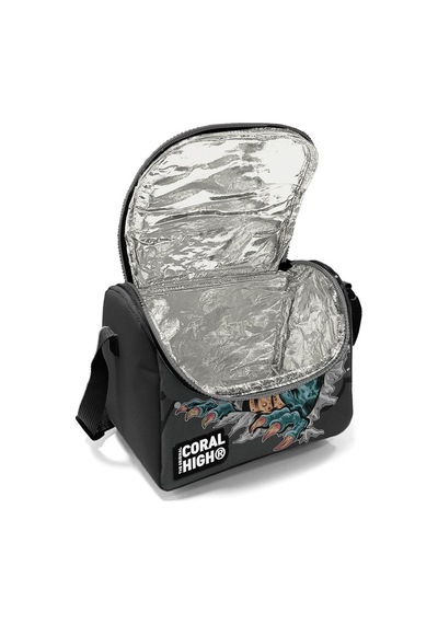 Coral High Kids Koyu Gri Siyah Dinazor Desenli 3 Lü Okul Çanta Seti Set0114386
