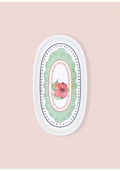 The Mia Spring Oval Servis 2li 26 Cm Çok Renkli