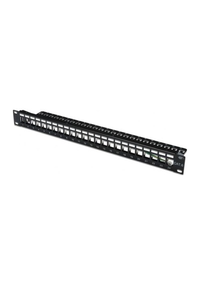 Dn-91411 24 Port Boş Patch Panel, Zırhlı, 1u Yüksekliğinde, Siyah Renk
