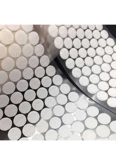 3000 Adet 1,5 Cm Beyaz Yuvarlak Kesim Cırt Bant, Arkası Yapışkanlı Para Para Dişi-erkek Takım