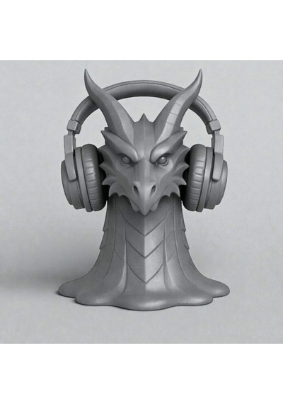 Happy3dworld Ejderha Kafası Kulaklık Standı, 3d Baskı Fantastik Gotik Model